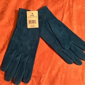 NWT vintage Eaton suede leather lined gloves, large